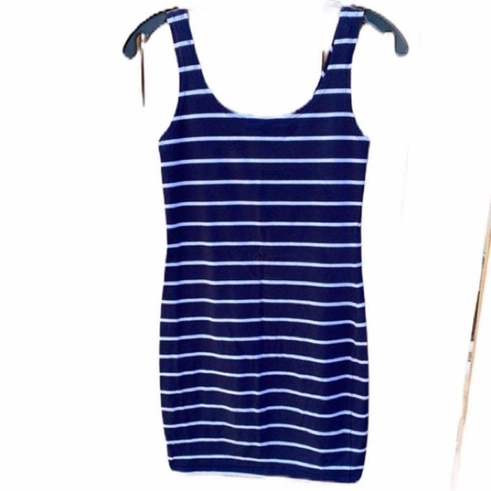Divided H&M Striped Mini‎ Dress Navy